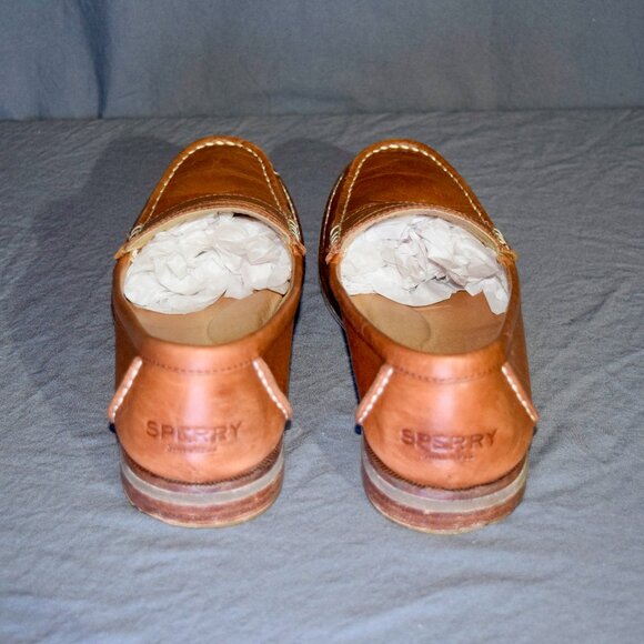 Sperry Seaport Brown Leather Penny Loafers Women’s Size 7.5 - Picture 4 of 5